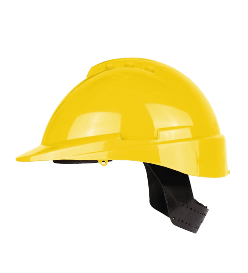 Casco De Seguridad Amarillo Con Arnes