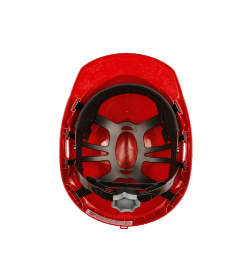 Casco de Seguridad Rojo Con Arnes