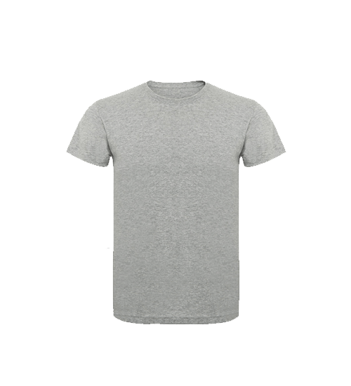 Remera De Algodón Gris Melange